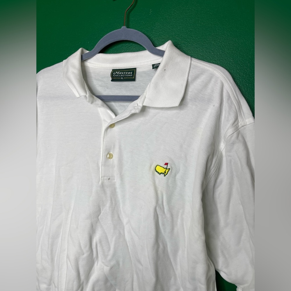 NWOT Masters men’s Golf Cotton polo White Shirt Augusta National pro shop XL - Picture 2 of 5